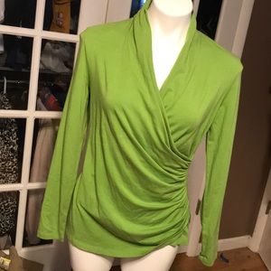 TIANELLI green wrap top